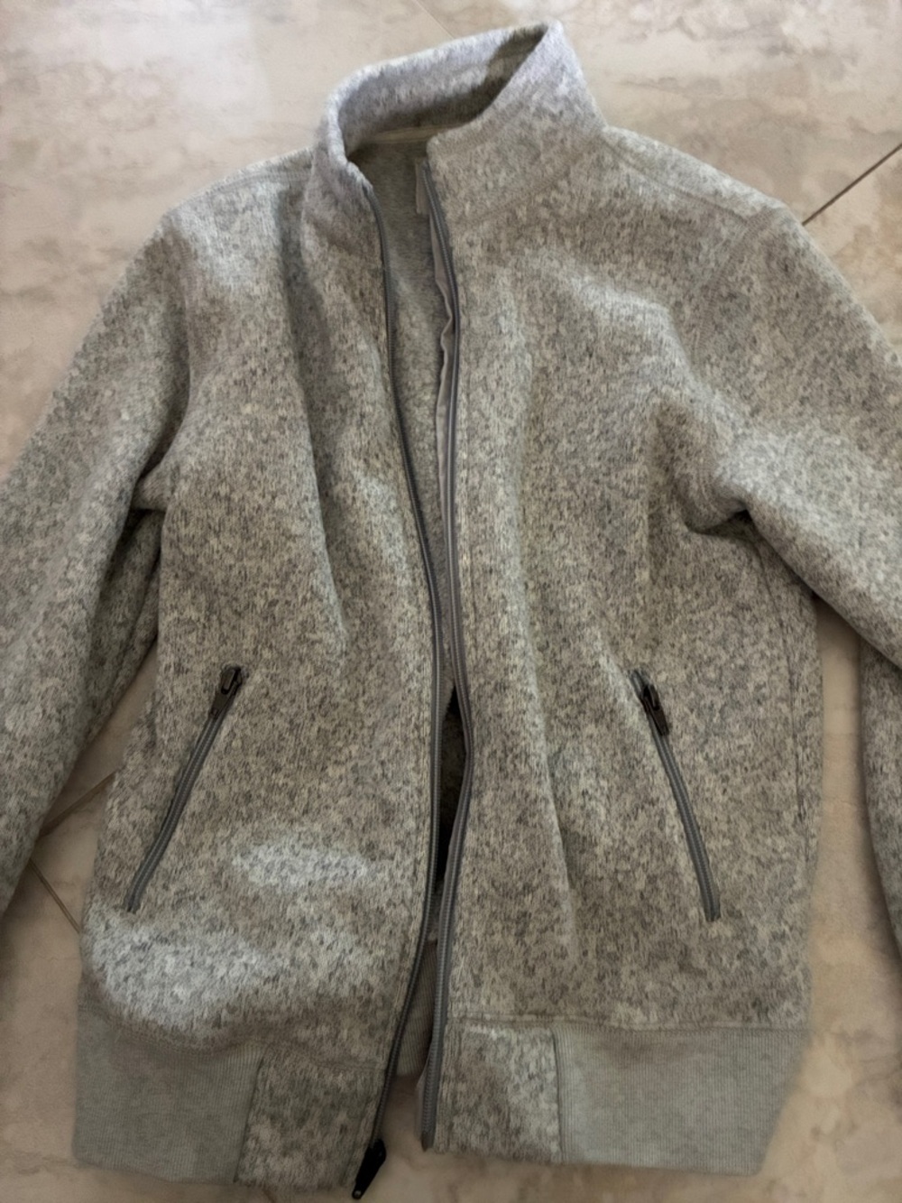 Crewcuts Heather Gray Zip-Front Bomber Jacket